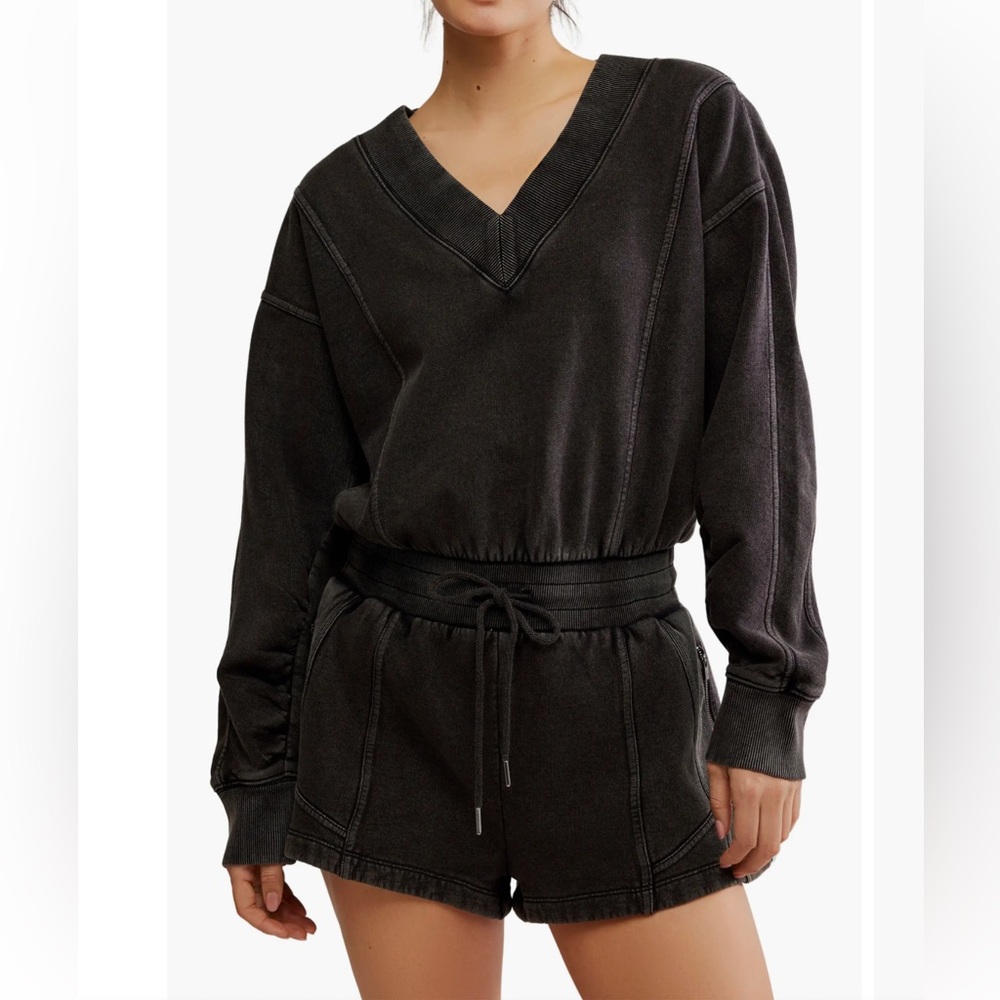 NWT FREE PEOPLE Movement Intercept Romper Black Size Medium